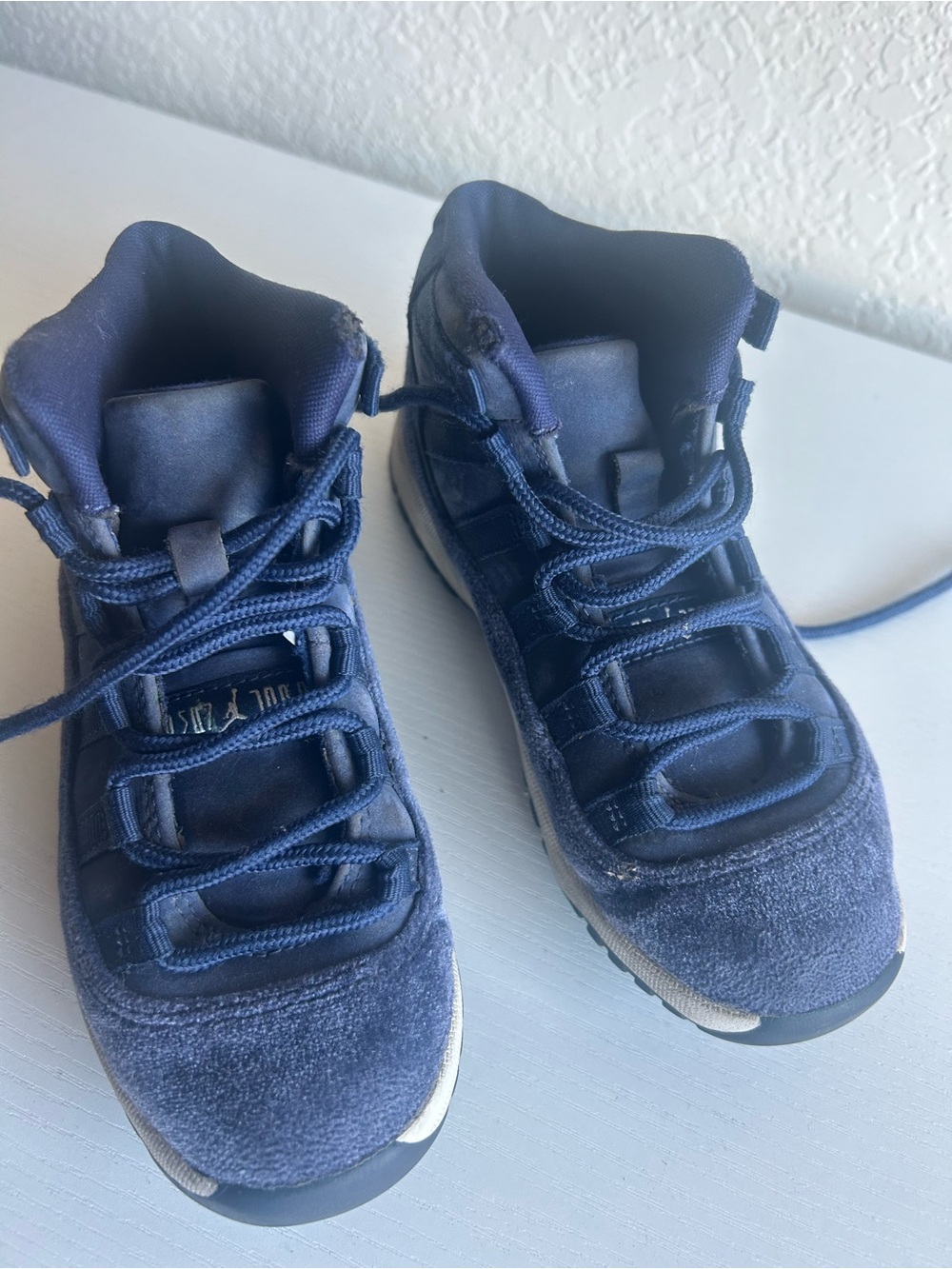 Jordan Kids Navy Blue High-Top Sneakers